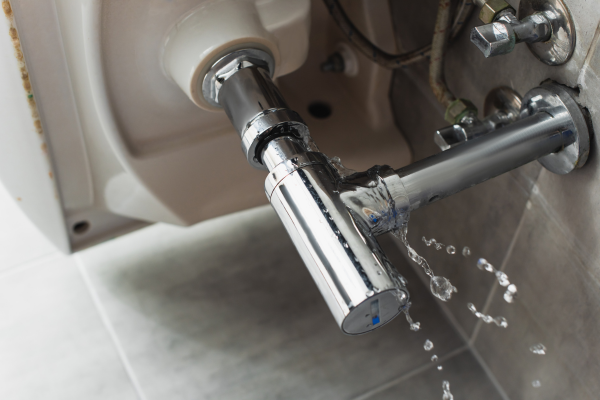 Broken pipe in sink 