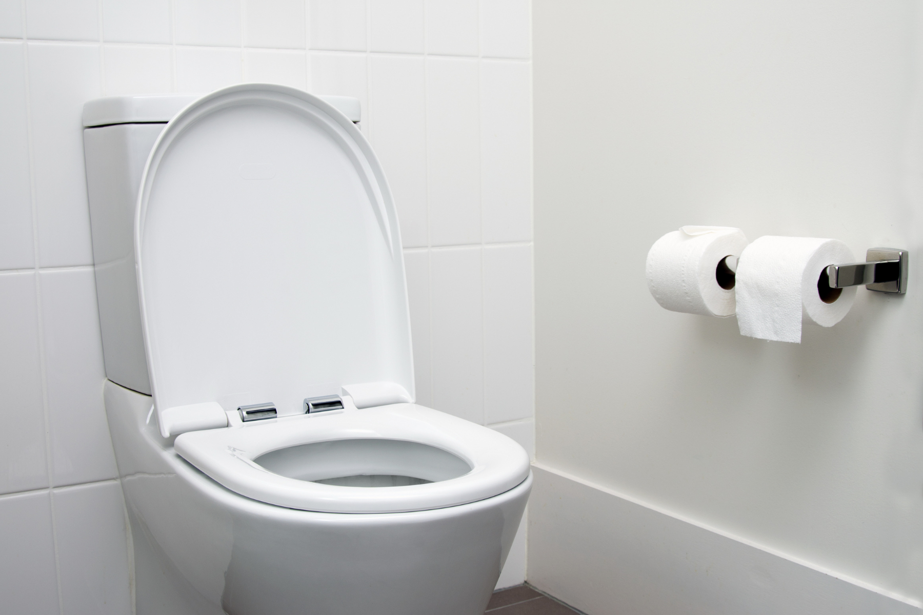 White toilet.