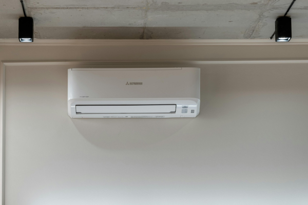 Close up of AC unit indoor.