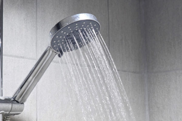Opened shower head.