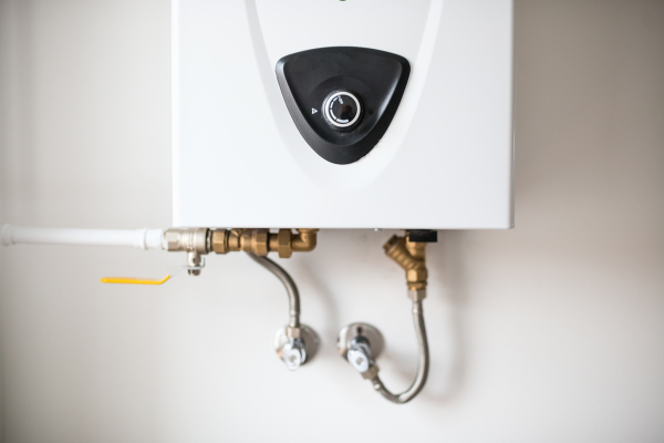 Closeup of boiler.